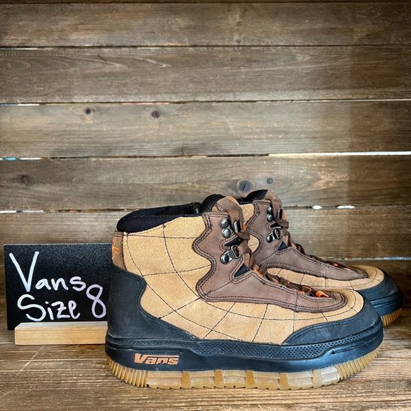 Vintage Mens Vans Parker Brown Leather Freestyle Snowboarding Boots Size 8 M GUC - Picture 1 of 6